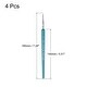 preview thumbnail 2 of 4, Detailing Paint Brush 0.39" Bristle Length with Blue Wood Handle 4Pcs Blue