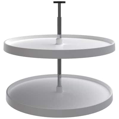 Rev-A-Shelf Value Line 28 Inch Full Circle 2 Shelf Lazy Susan Set with