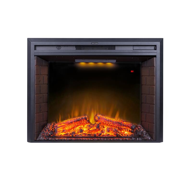 Electric Fireplace Heater with Log set & Realistic Flame