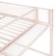 preview thumbnail 20 of 47, Full Size Metal Loft Bed with 4-Tier Storage Shelves and Ladder
