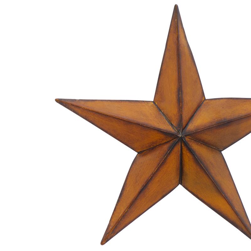 Multi Colored Metal Indoor Outdoor Star Home Wall Decor (Set of 3)