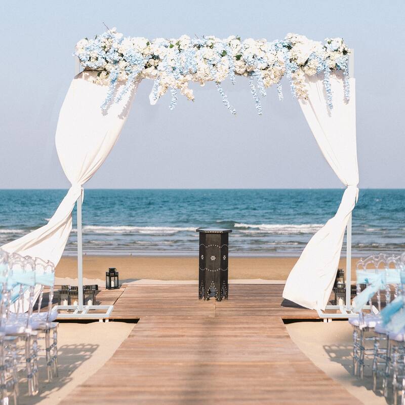 10x10Ft Heavy Duty Square Metal Wedding Backdrop Frame Arch Stand Adjustable