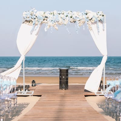 10x10Ft Heavy Duty Square Metal Wedding Backdrop Frame Arch Stand Adjustable