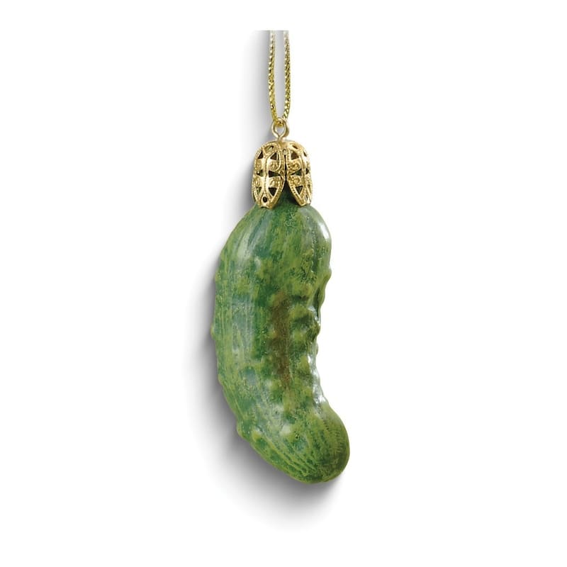 Curata Christmas Pickle Ornament in Glass Jar