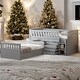 preview thumbnail 1 of 8, Twin Loft and Twin Platform Bed with 7 Drawers and Guardrails, Grey Grey