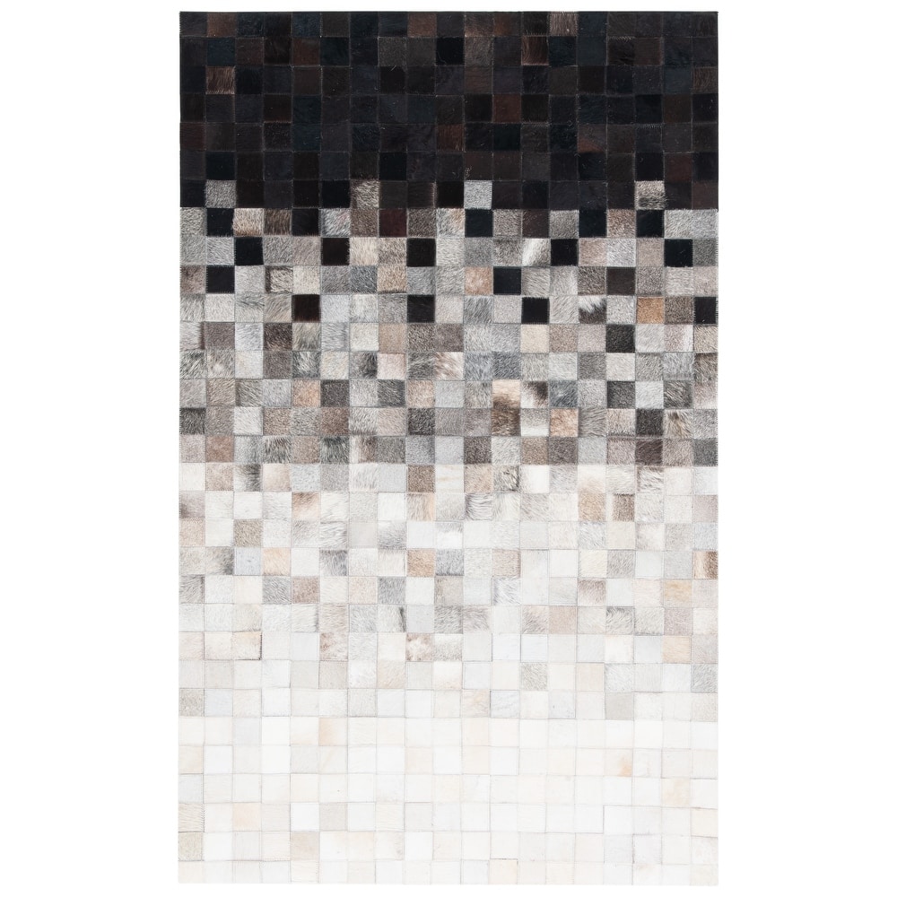 SAFAVIEH Handmade Studio Leather Alanna Natural Hide Leather Area