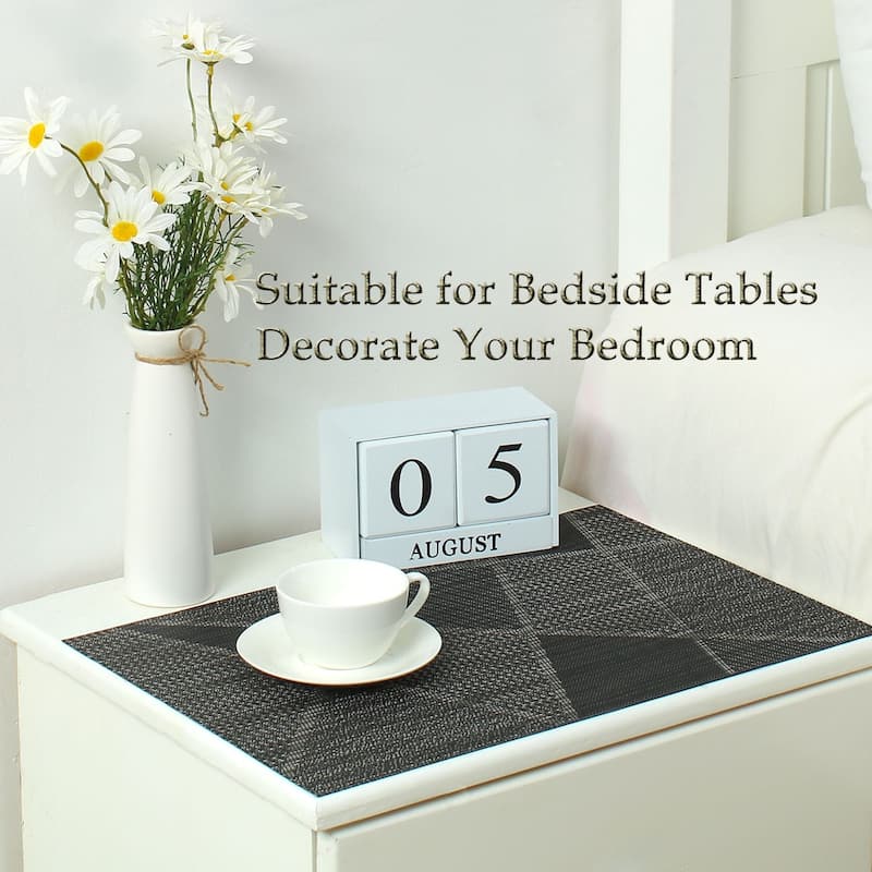 Set of 6 Non Slip Insulation Mats for Kitchen Dining Table 18" x 12"