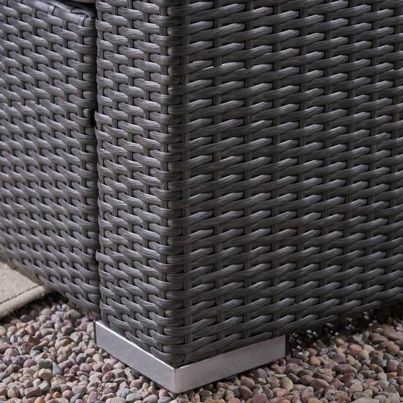 Santa Rosa PE Wicker/ Aluminum Outdoor 7-Seat Sofa Dining Set by Christopher Knight Home