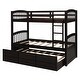 preview thumbnail 20 of 23, Nestfair Twin Over Twin Wood Bunk Bed with Trundle and Drawers