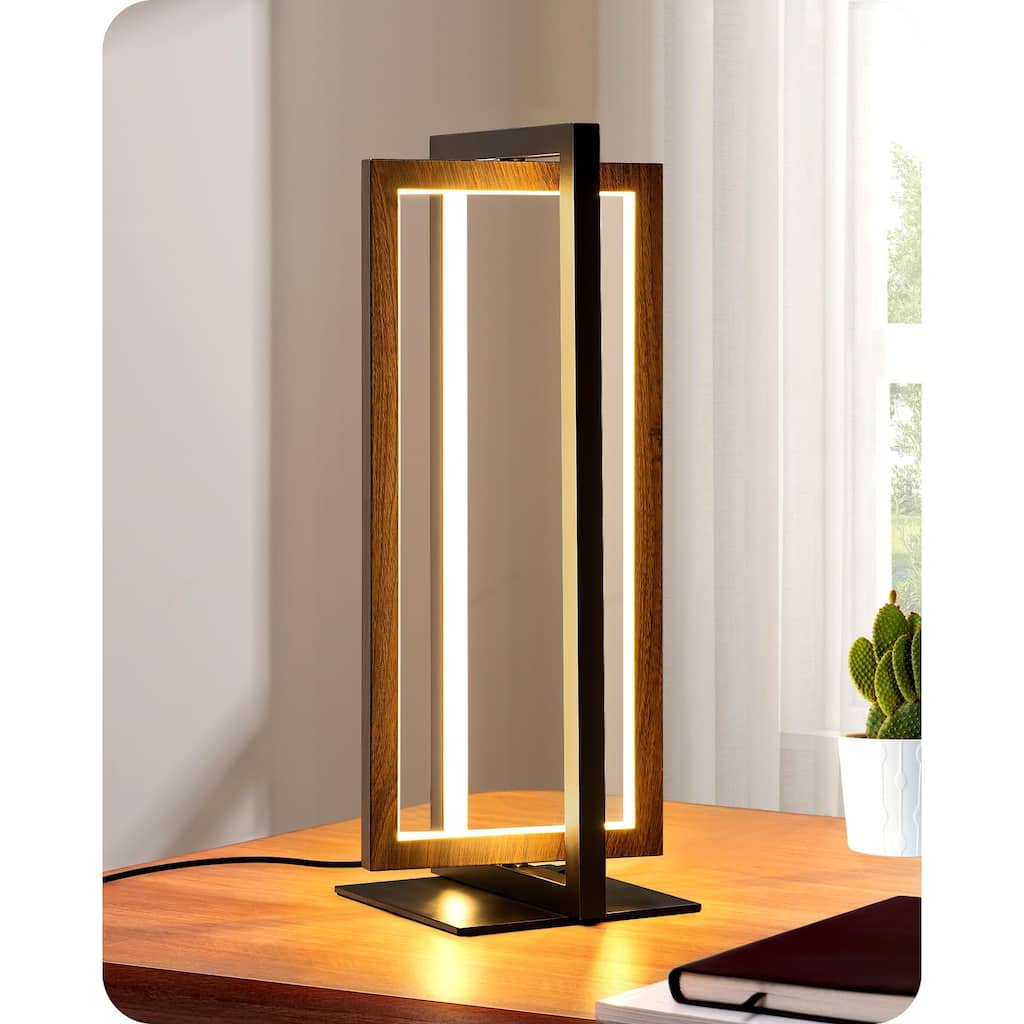 Modern LED Table Lamp, Stepless Dimmable Minimalist Bedside Lamp, MAX 750LM, 3 Color, Touch Switch Control Nightstand Lamp