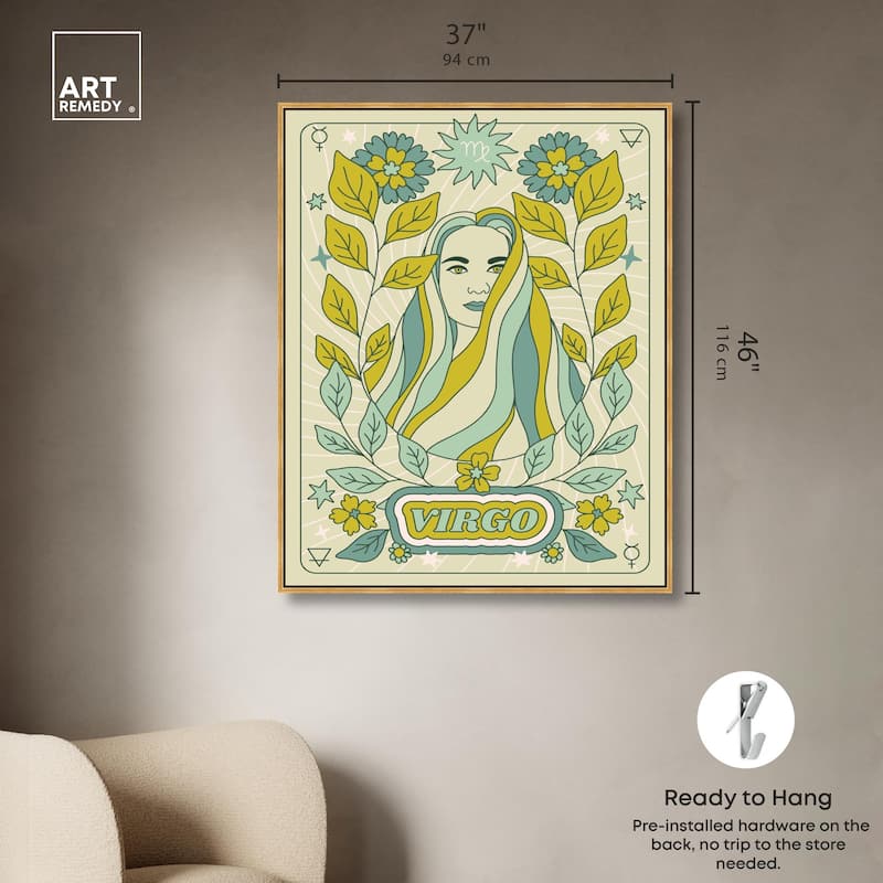 Virgo Stars Card Canvas by Art Remedy
