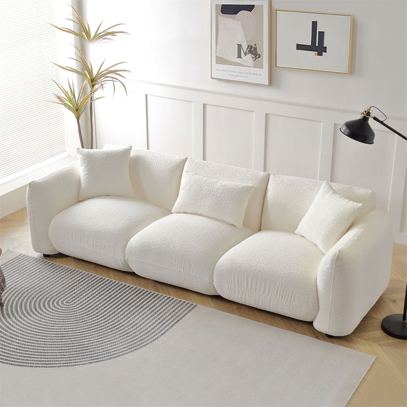 Modern 3-Seater Fabric Sectional Sofa with Legs