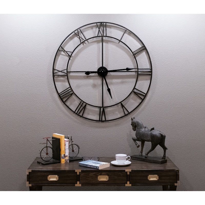 Oversized Mirage Metal Clock 42" - 42