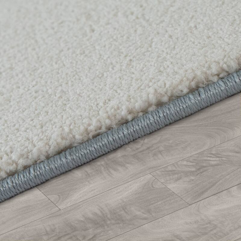 Nursery Rug with Stars for Kids Room Starry Sky in Grey and Cream
