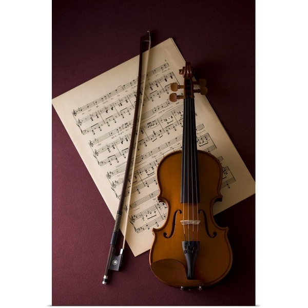 "Violin with sheet music" Poster Print