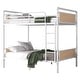 preview thumbnail 19 of 65, Metal Bunk Bed Retro Bed Frame with Ladder and Guardrail, Industrial Detachable Bunkbeds Convertible to 2 Platform Beds Frame