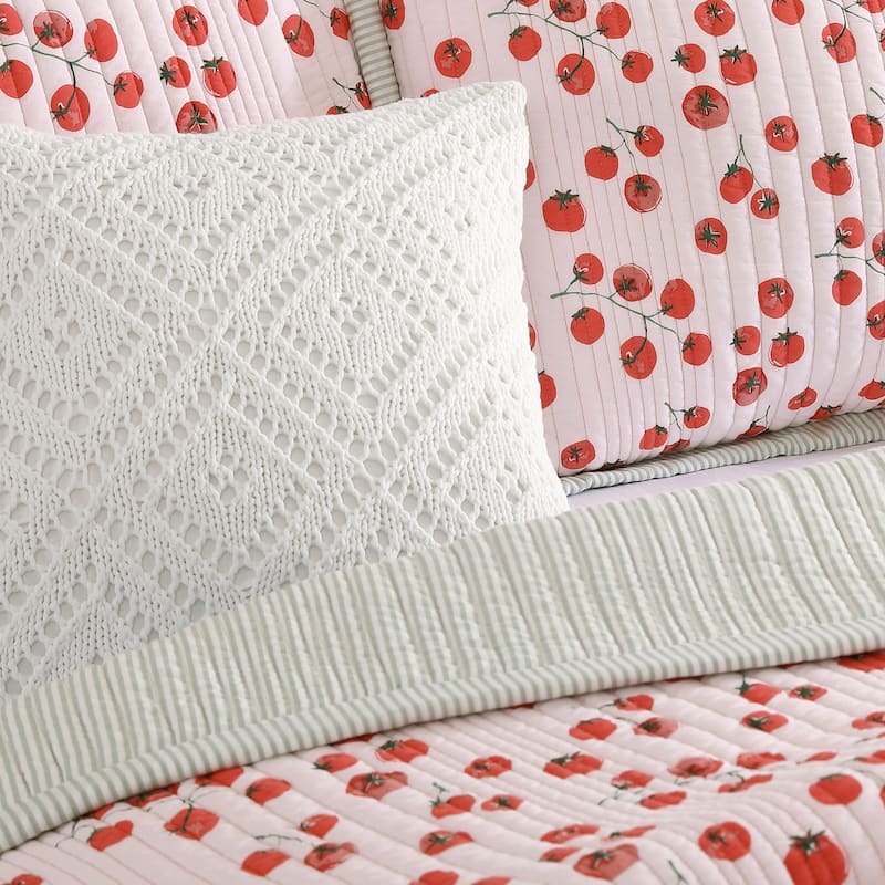 Peri Home Crochet Diamond Decorative Pillow