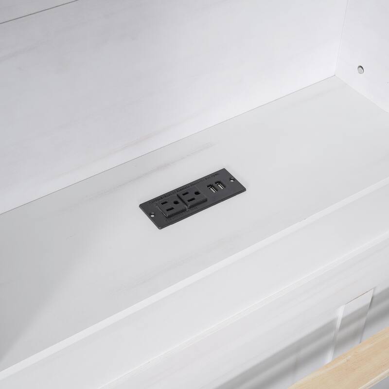 platform bed with Storage Headboard