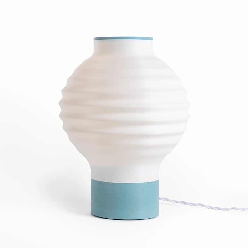Asian Lantern 15" Vintage Traditional Plant-Based PLA 3D Printed Dimmable LED Table Lamp, by JONATHAN Y