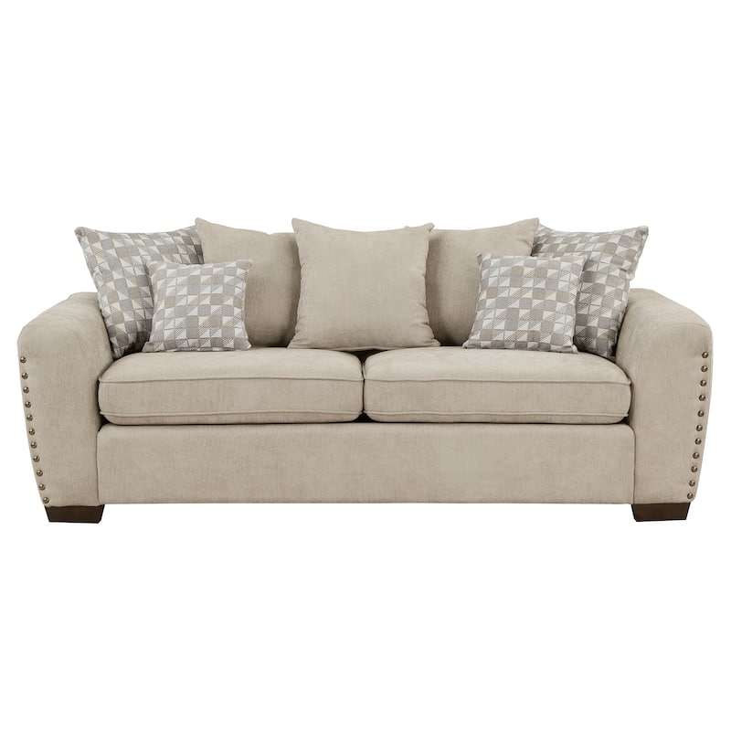 Fremont & Park Ezra 82" Chenille Living Room Loveseat with 7 Decor Pillows