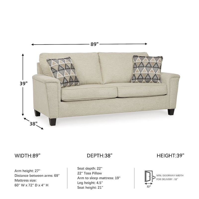 Signature Design by Ashley Abinger Queen Sofa Sleeper - 89" W x 38" D x 39" H