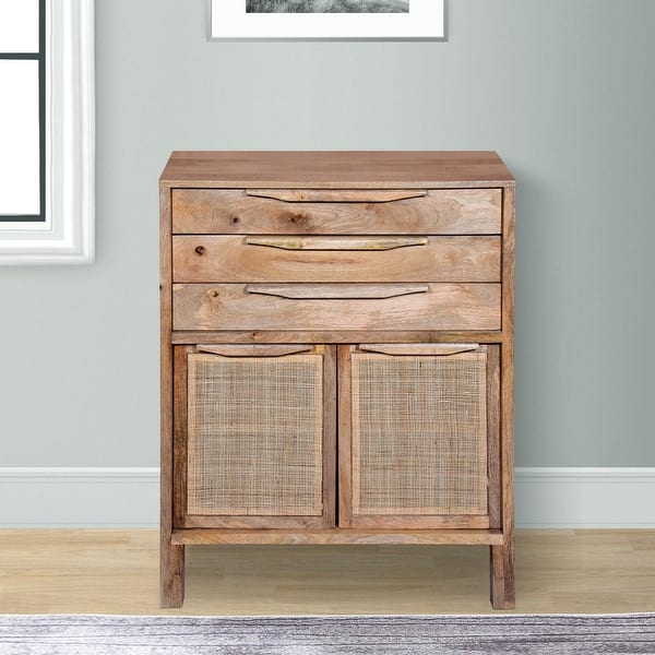 Ryan 40 Inch Cottage Mango Wood Dresser Storage Cabinet, 3 Drawers, Cane Rattan Panels Doors, Natural Brown - Bed Bath & Beyond - 36148643 Ryan 40 Inch Cottage Mango Wood Dresser Storage Cabinet, 3 Drawers, Cane Rattan Panels Doors, Natural Brown - Bed Bath & Beyond - 36148643