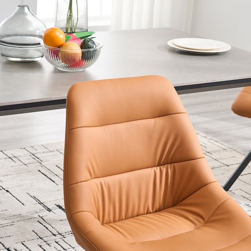 Dining Chair,Thickened Fabric Chairs With Metal Legs Set Of 2