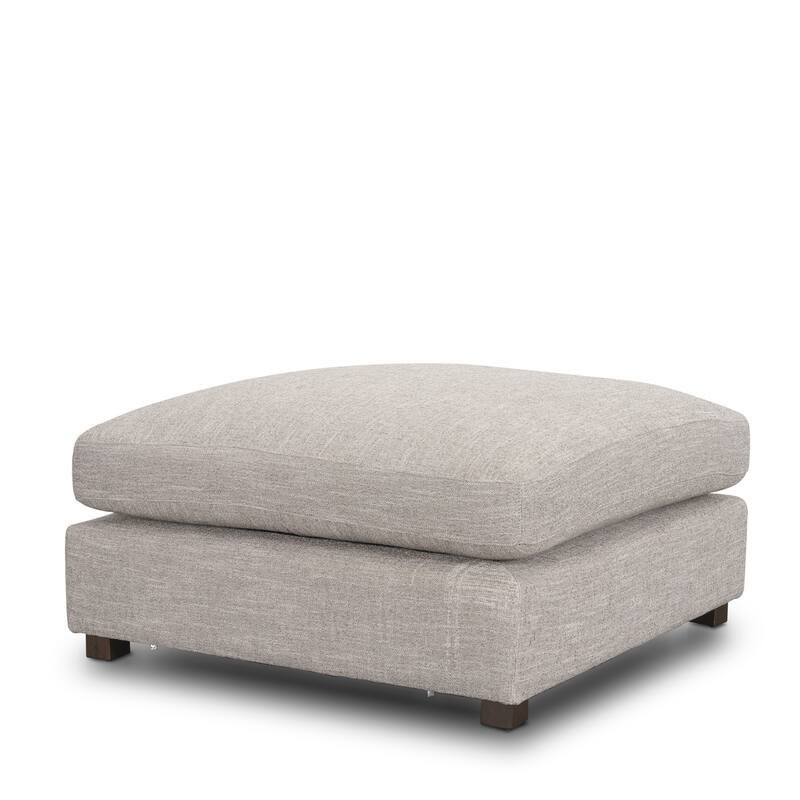 Halston Large Ottoman Light Gray Performance Fabric - 38.98 x38.98 x17.91