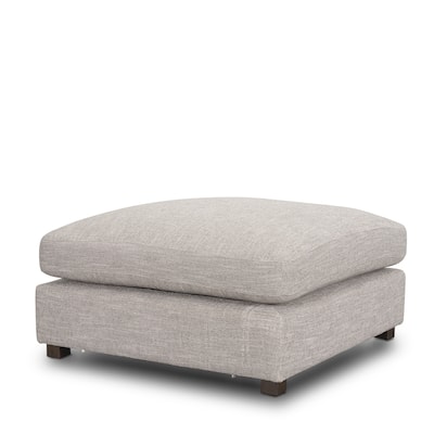 Halston Large Ottoman Light Gray Performance Fabric - 38.98 x38.98 x17.91
