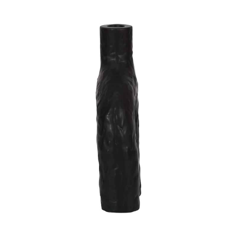 Sagebrook Home Volcano Texture Double Arched Taper Holder, Black