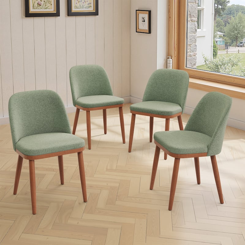 Crestlive Products Upholstered Wood Dining Chairs with Wood Legs