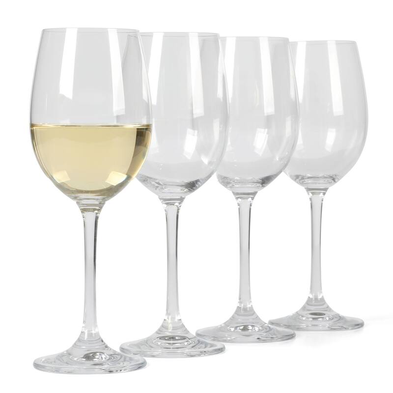 Martha Stewart Vivica 13 OZ Stemmed 4 Pack White Wine Glass Set