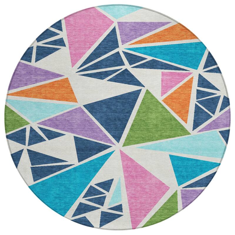HomeRoots Geometric Transitional Rectangle Outdoor Rug