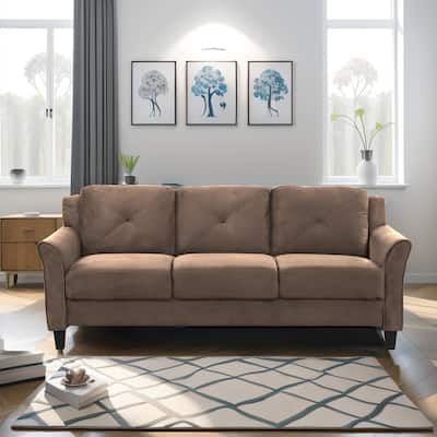 Polyester 3-seater Sofa with Wood Frame