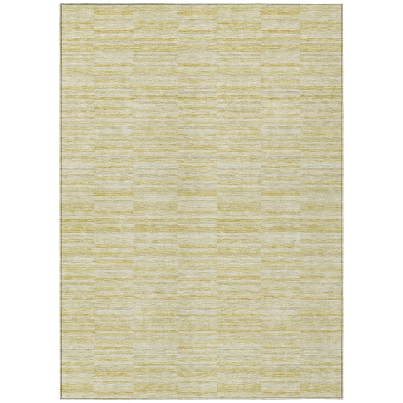 HomeRoots Striped Transitional Rectangle Outdoor Rug