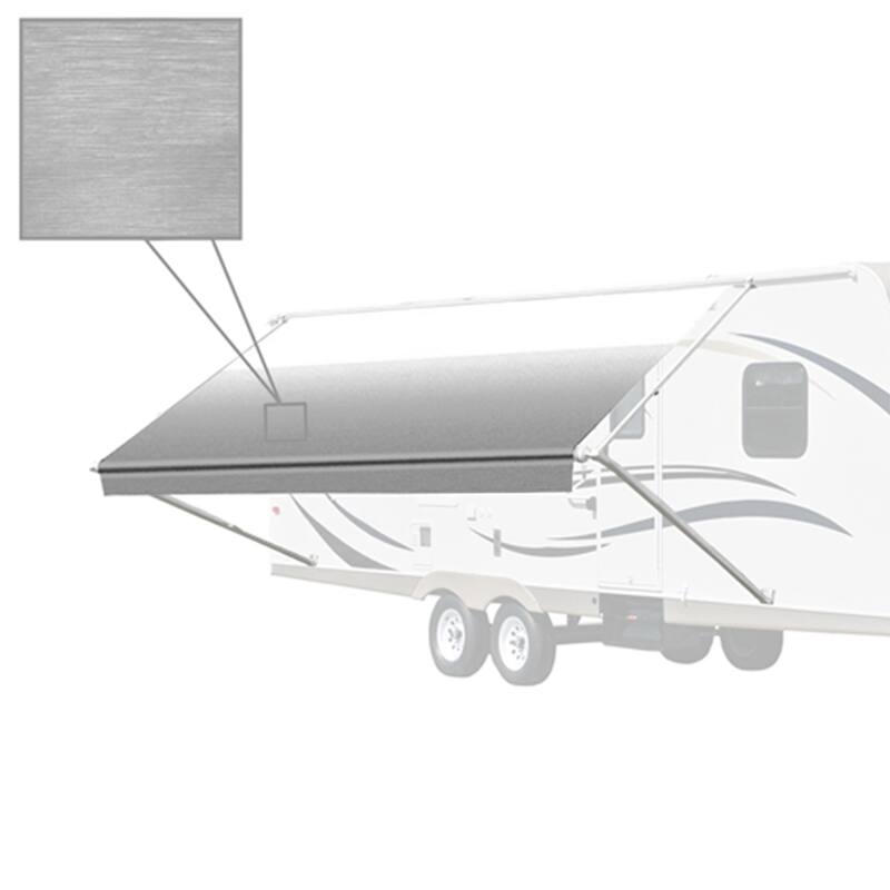 ALEKO Retractable 16 X 8 ft RV Awning or Patio Canopy Grey Fade