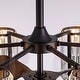 preview thumbnail 6 of 21, 6-Light Smart Crystal Column Caged Ceiling Fan Light - 27 inch-6 Lights