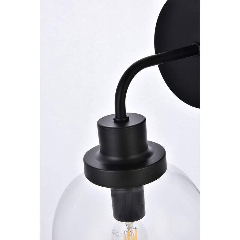 Hudson Clear Glass 1-light Bath Sconce