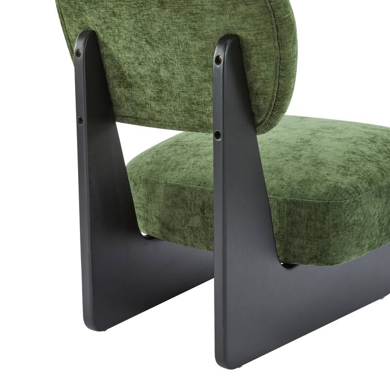 Modern Lounge Chairs with Solid Wood Frame (Set of 2)