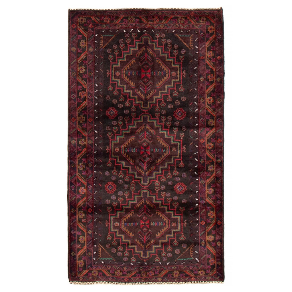 Teimani Black Rug 3'9" x 7'0" - 3'9 x 7'0