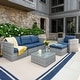 preview thumbnail 7 of 7, Corvus Trey Outdoor 6-piece Aluminum Resin Wicker Sofa Set