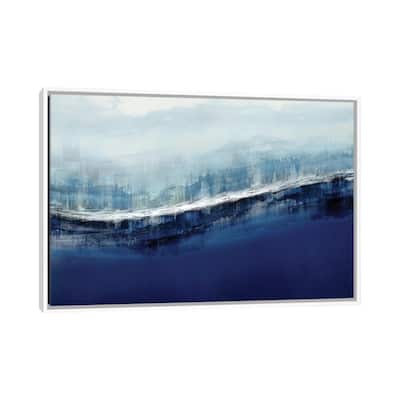 iCanvas "Flowing Indigo" by Jake Messina Framed Canvas Print