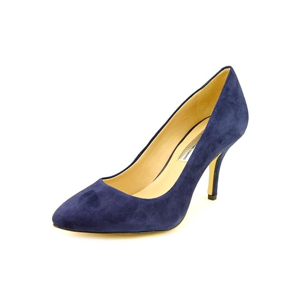 INC International Concepts Women Size 7 Pointed Toe Suede Blue Heels