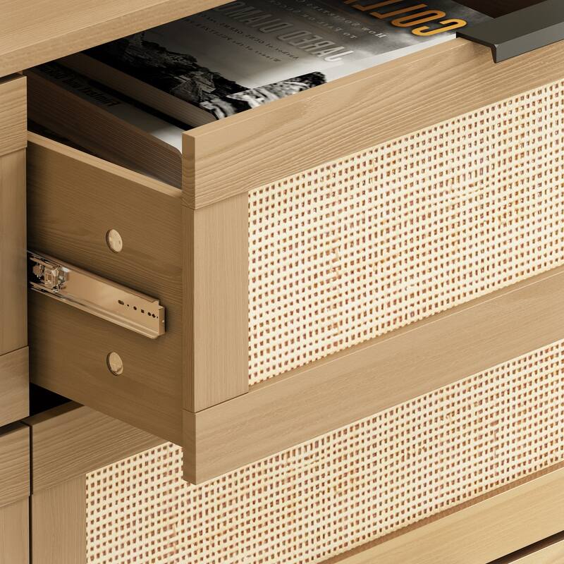 6 drawers Rattan dresser Rattan Drawer