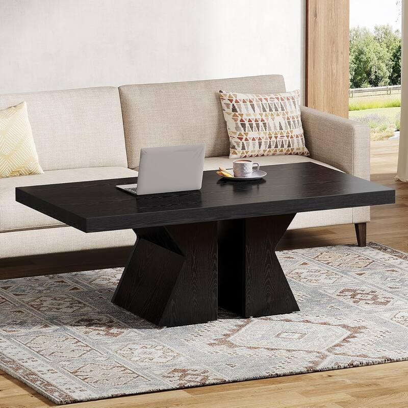 Rectangular Coffee Table Wood Center Table for Living Room