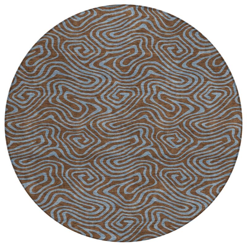 HomeRoots Abstract Transitional Rectangle Outdoor Rug