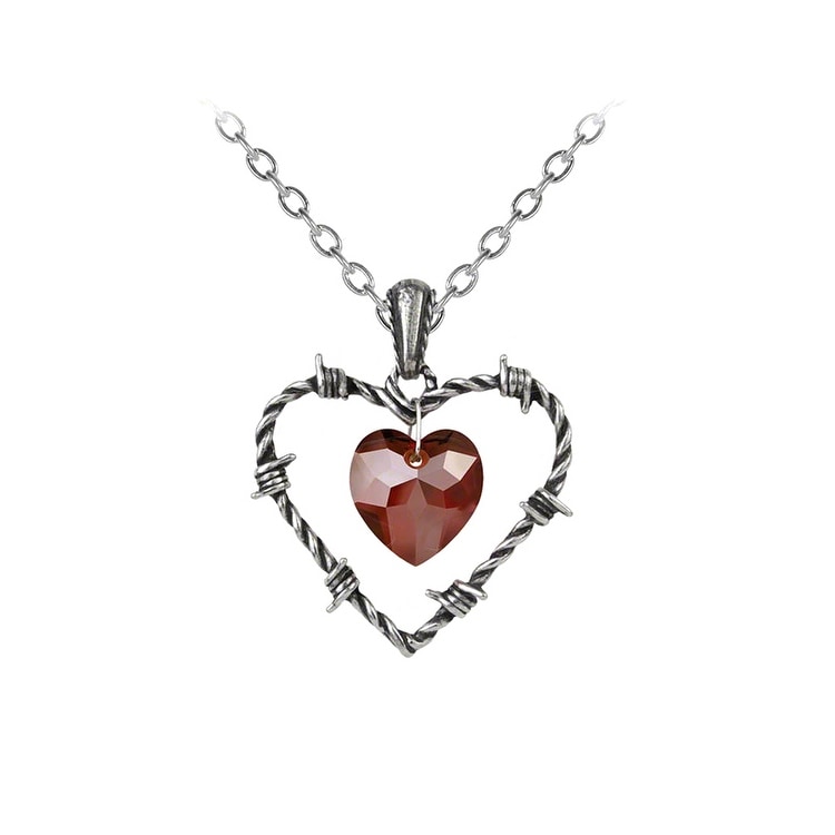 Gothic Heart Necklace Gothic Heart Dog Tag Necklace