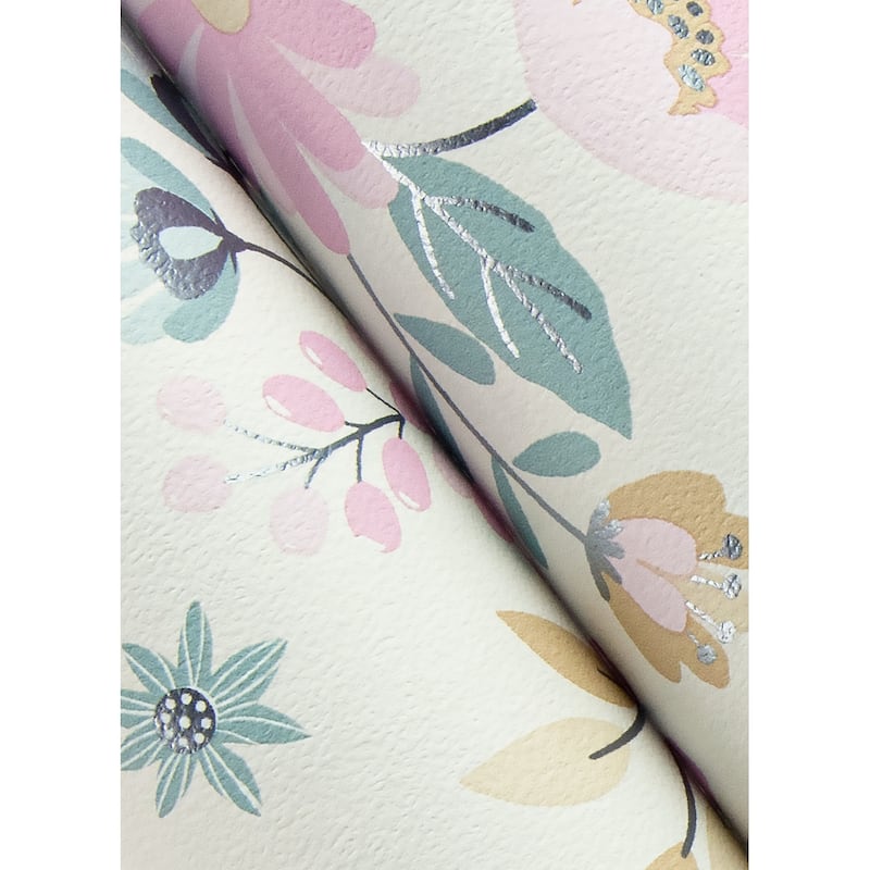 Chesapeake Zev Pink Butterfly Wallpaper - 20.9 x 396 x 0.025