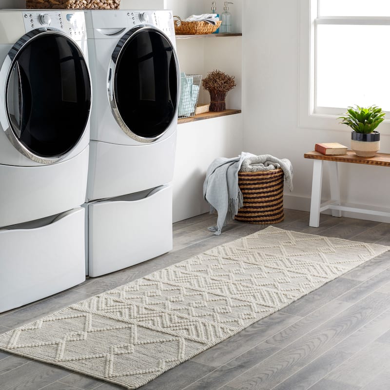 Livabliss Hygge Bohemian Trellis Hand Woven Area Rug - Charcoal - 2' 6" x 8'