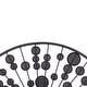 preview thumbnail 6 of 5, Black Metal Radial Starburst Decorative Wall Clock with Mirrored Accents - 26"D